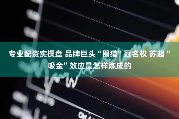 专业配资实操盘 品牌巨头“围猎”冠名权 苏超“吸金”效应是怎样炼成的
